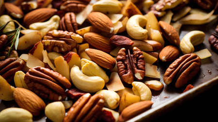Mix of nuts (almond, hazelnut, cashew, pecan)の素材