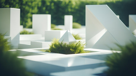3d rendering of a grave in a cemetery with grass and flowersの素材