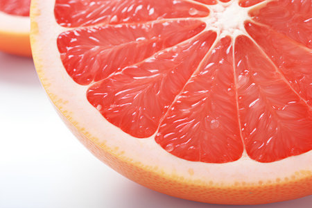 Grapefruit on a white background. Clipping path included.の素材