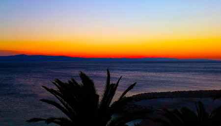 Croatian sunsetの写真素材