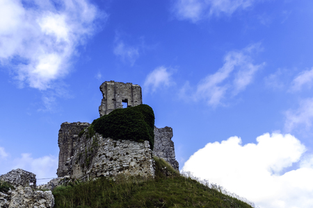 Remains of Corfe Castle / Wareham / United Kingdomの写真素材