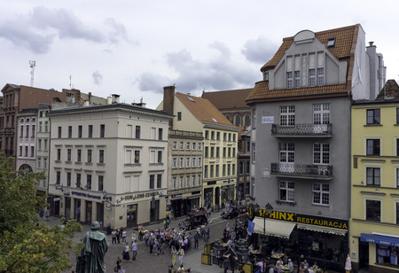 Vintage architecture of Old Town in Torun, Poland