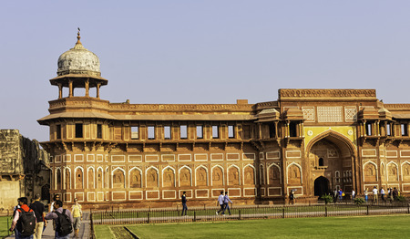 Jahangir Palace - Agra Red Fort in Agra, Uttar Pradesh, Indiaのeditorial素材