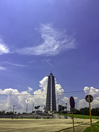 JosÃ© MartÃ­ Memorial - Revolution Square (La Plaza de la RevoluciÃ³n), Havana, Cubaのeditorial素材