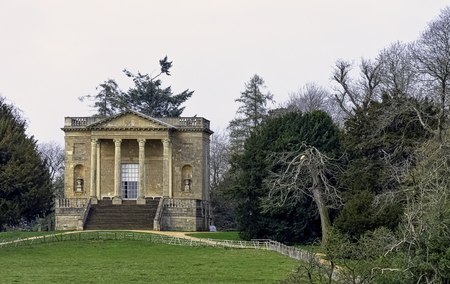 Queen's Temple or Lady's Temple on Hawkwell Field in Stowe, Buckinghamshire, United Kingdomのeditorial素材