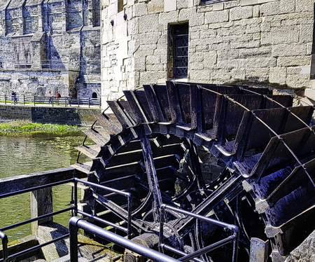 Warwick Castle Mill in Warwick,  Warwickshire, United Kingdomの写真素材