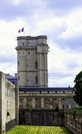 Chateau de Vincennes - massive 14th and 17th century French royal fortress in the town of Vincennes, Val-de-Marne, Franceのeditorial素材