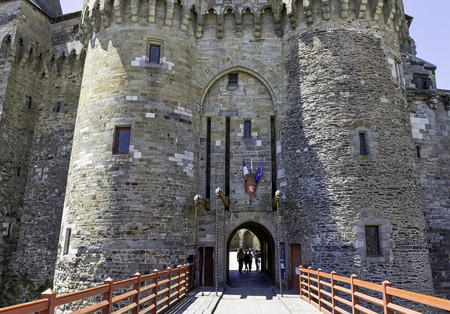 Chateau de Vitre -  medieval castle in the town of VitrÃ©, Brittany, Franceのeditorial素材