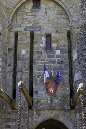Chateau de Vitre -  medieval castle in the town of VitrÃ©, Brittany, Franceのeditorial素材