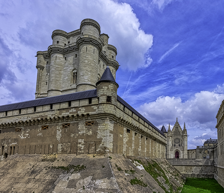 Chateau de Vincennes - massive 14th and 17th century French royal fortress in the town of Vincennes, Val-de-Marne, Franceのeditorial素材