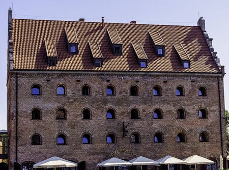 Vintage architecture of Old Town in Gdansk, Tricity, Pomerania, Poland