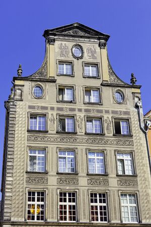 Vintage architecture of Old Town in Gdansk, Tricity, Pomerania, Poland