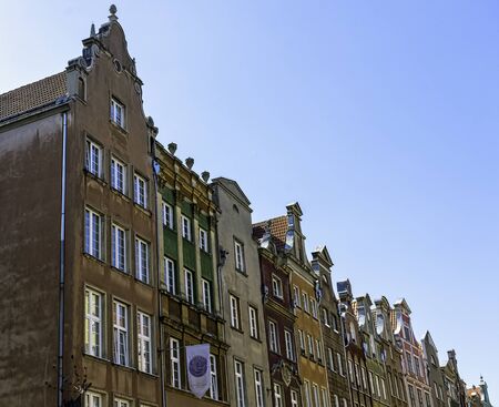 Vintage architecture of Old Town in Gdansk, Tricity, Pomerania, Poland