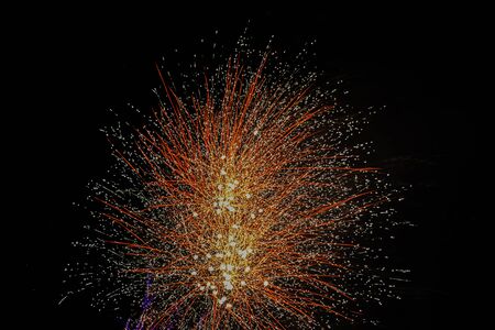 Fireworks display night in London, UK