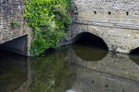 La Marle river in Vannes, Brittany, France