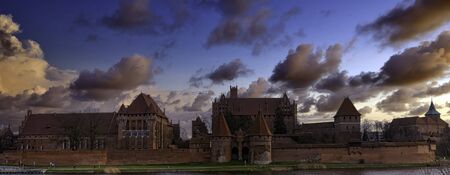 Castle of the Teutonic Order in Malbork - the largest castle in the world by land area in Malbork, Pomerania, Polandのeditorial素材