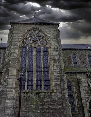Chapel of the Brothers of La Mennais (Chapelle des Freres de La Mennais)  in Ploermel, Brittany, Franceの写真素材