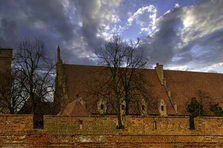 Castle of the Teutonic Order in Malbork - the largest castle in the world by land area in Malbork, Pomerania, Polandのeditorial素材