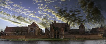 Castle of the Teutonic Order in Malbork - the largest castle in the world by land area in Malbork,...