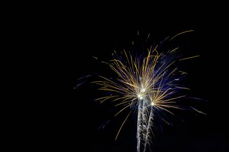 Fireworks display night in London, UK