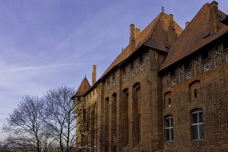 Castle of the Teutonic Order in Malbork - the largest castle in the world by land area in Malbork, Pomerania, Polandのeditorial素材