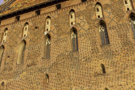 Castle of the Teutonic Order in Malbork - the largest castle in the world by land area in Malbork, Pomerania, Polandのeditorial素材