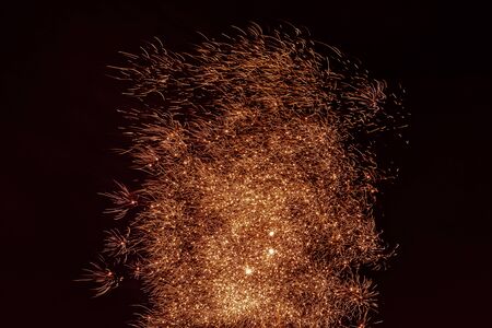 Fireworks display night in London, UK