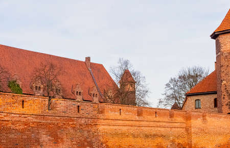 Castle of the Teutonic Order in Malbork - the largest castle in the world by land area in Malbork,...