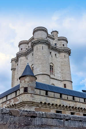 Chateau de Vincennes - massive 14th and 17th century French royal fortress in the town of Vincennes, Val-de-Marne, Franceのeditorial素材