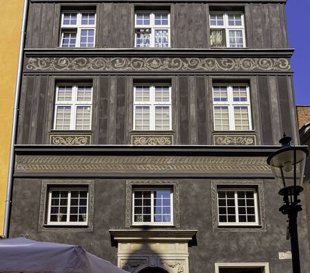 Vintage architecture of Old Town in Gdansk, Tricity, Pomerania, Poland