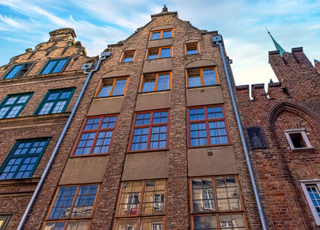 Vintage architecture of Old Town in Gdansk, Tricity, Pomerania, Poland