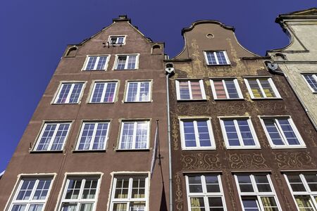Vintage architecture of Old Town in Gdansk, Tricity, Pomerania, Poland