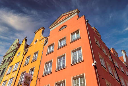Vintage architecture of Old Town in Gdansk, Tricity, Pomerania, Poland