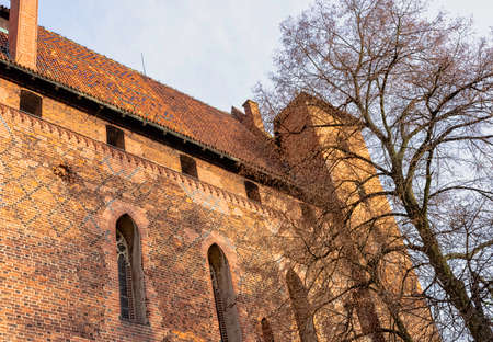 Castle of the Teutonic Order in Malbork - the largest castle in the world by land area in Malbork, Pomerania, Polandのeditorial素材