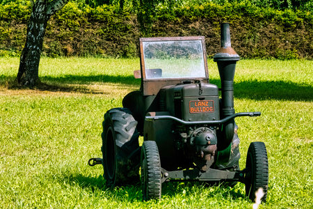 Vintage German tractor Lanz Bulldog in Choczewo, Pomerania, Polandのeditorial素材