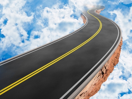 road in the sky backgroundの写真素材