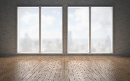 Contemporary living room loft interior. 3d renderingの写真素材
