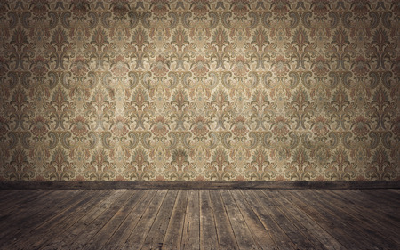 Empty old vintage room background. 3d renderingの写真素材