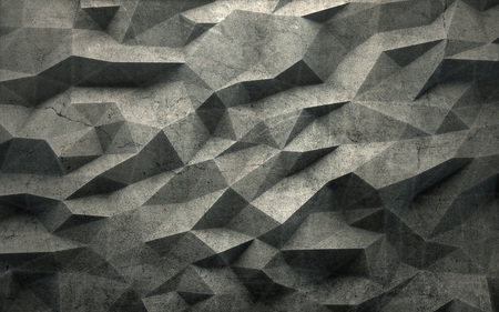 Abstract faceted geometric concrete background. 3d renderingの写真素材