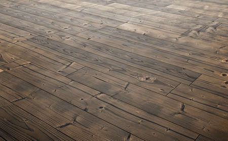 Dark new polished wood planks floor background. 3d renderingの写真素材