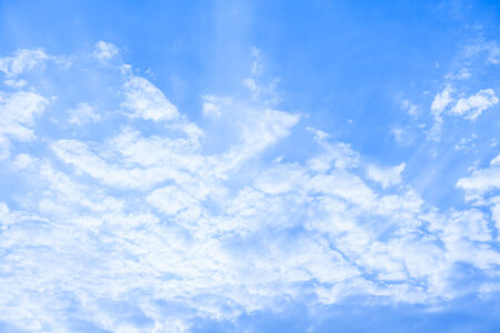 nice bule sky with cloud and sun ray
