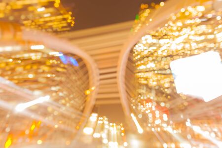 motion blur business building at night