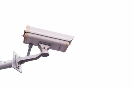 security camera isolate on white backgroundの写真素材
