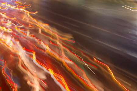 abstract night  city car head light trafficの写真素材