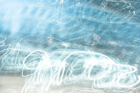 abstract speed light of night traffic in the city