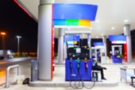 blur gas stationの写真素材