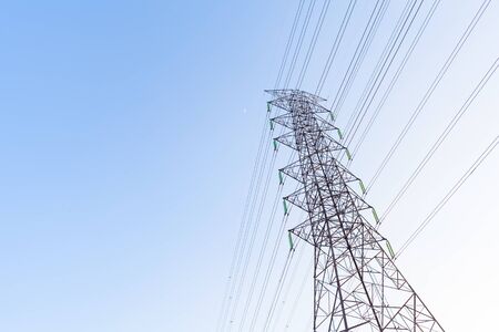 high power voltage towerの写真素材