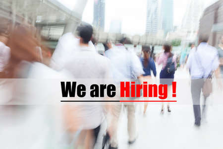 motion blur people traveling to work, job interview concept