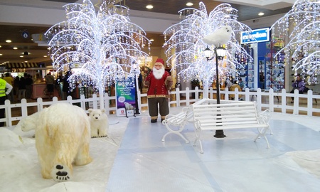 Christmas illustrations at the mallのeditorial素材
