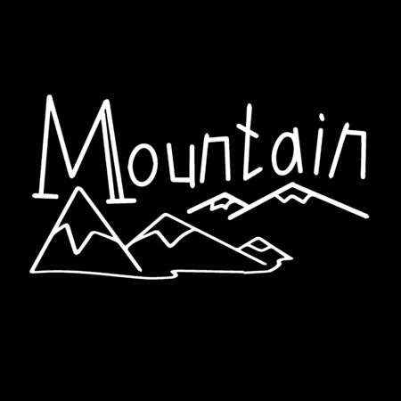 Cartoon mountain landscapes set with desert hills green peaks stones rocks in water ice mounts volcanoes isolated vector illustrationのイラスト素材